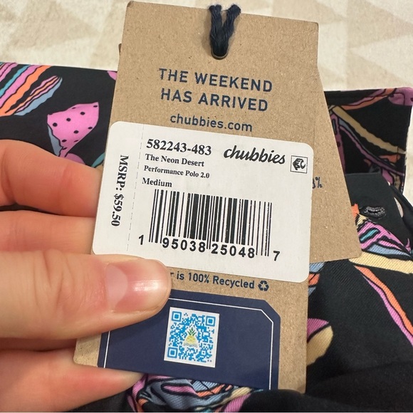 Chubbies Men's Lightweight Performance Polo neon desert - Picture 4 of 4